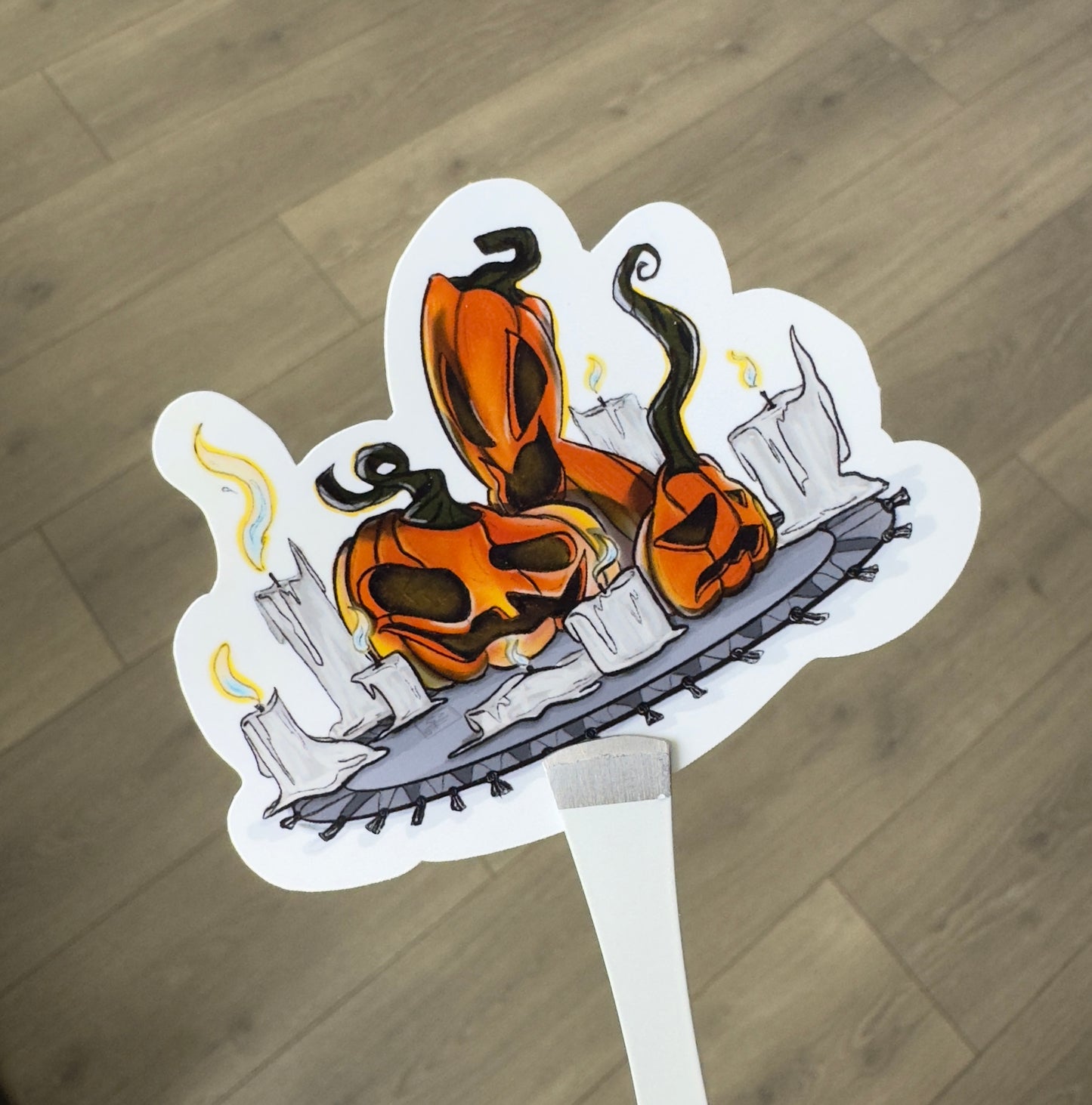 Three Jolly Pumpkins Sticker