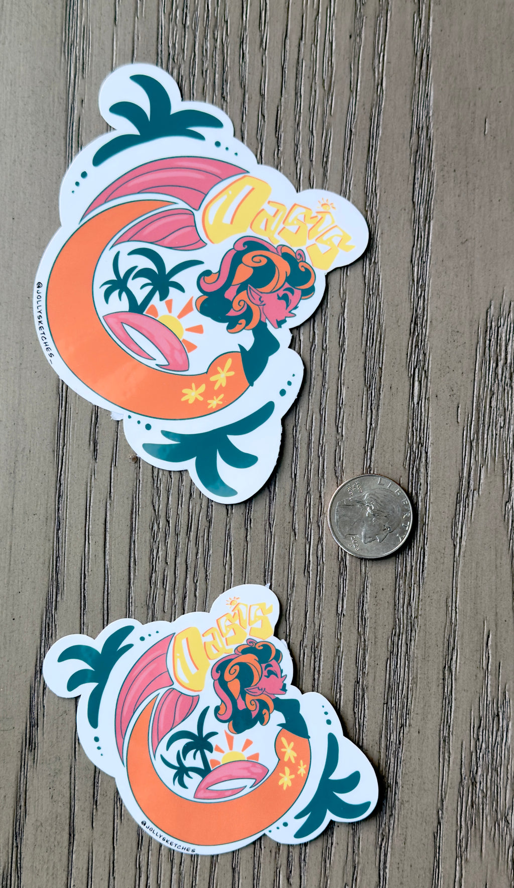Oasis Vibes Mermaid Sticker