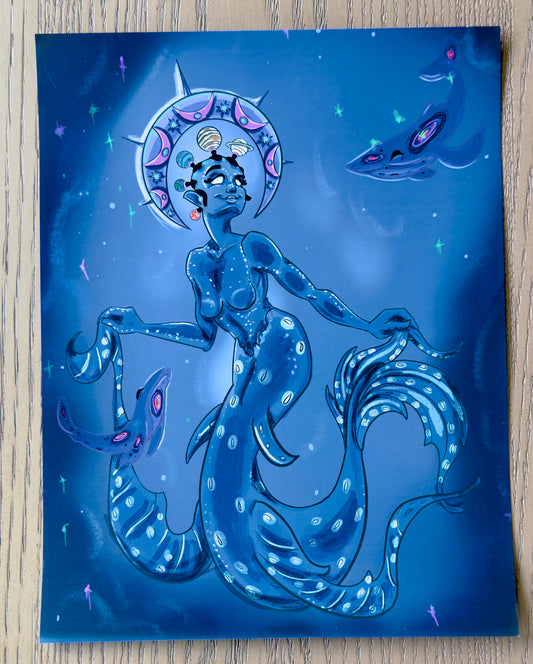 Cosmic Mermaid Print