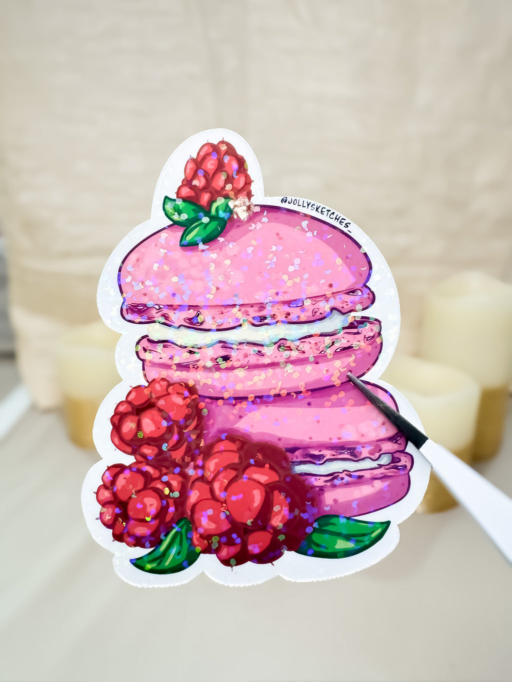 Raspberry Macaroons