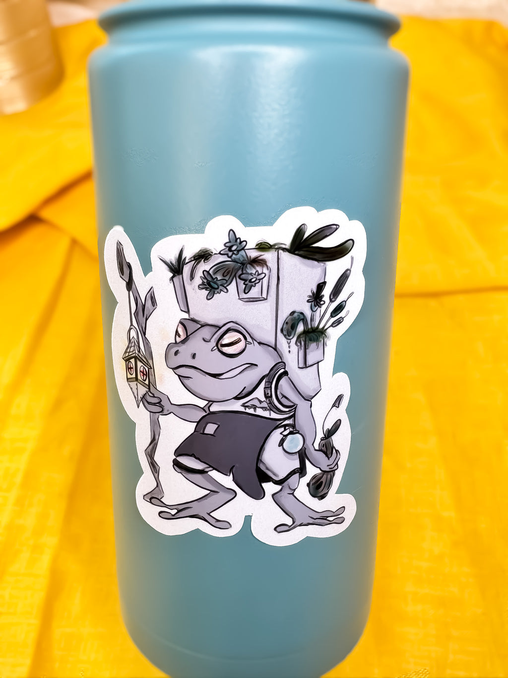 Cranky Herbalist Frog Sticker