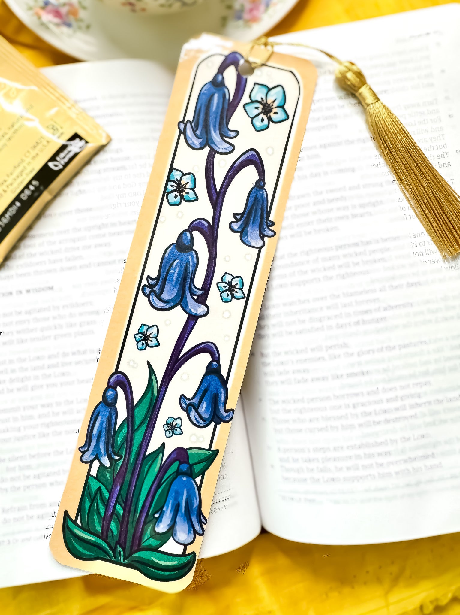Bluebell Flower Bookmark