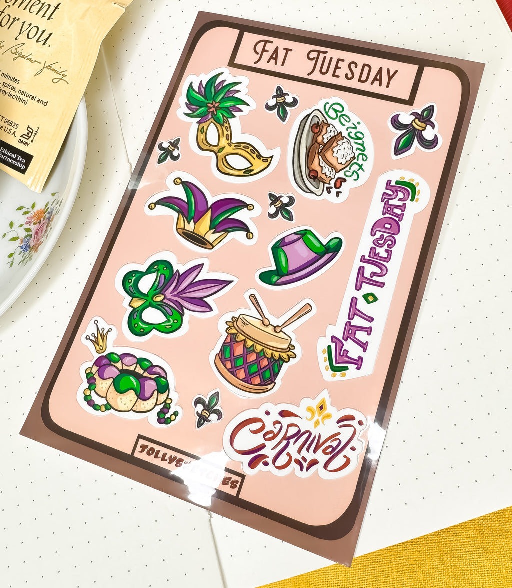 Fat Tuesday Sticker Sheet