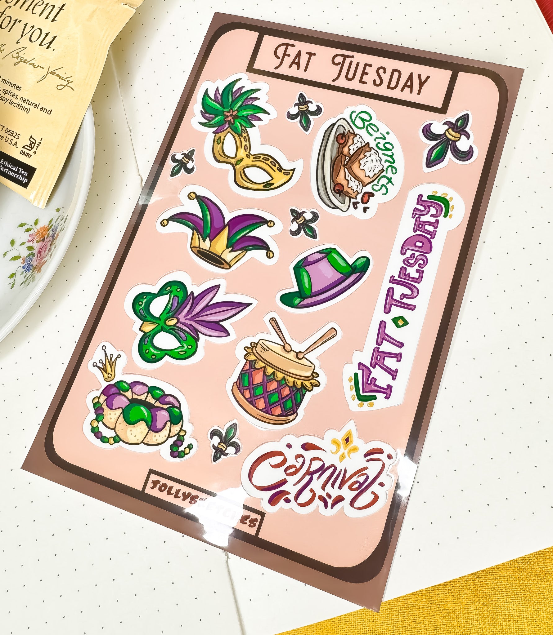 Fat Tuesday Sticker Sheet