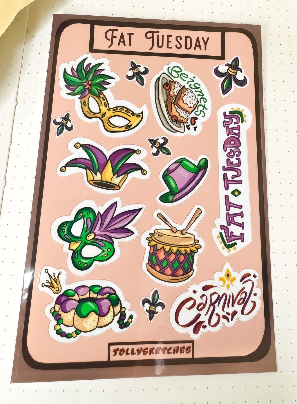 Fat Tuesday Sticker Sheet