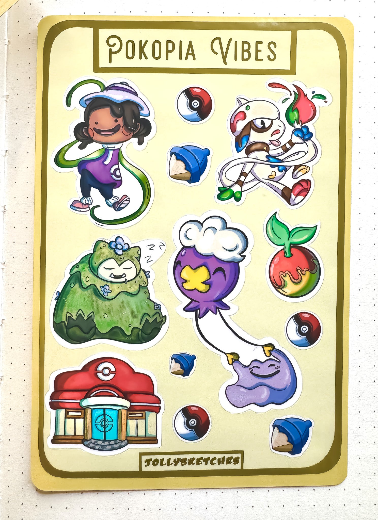 Poke Building Sticker Sheet