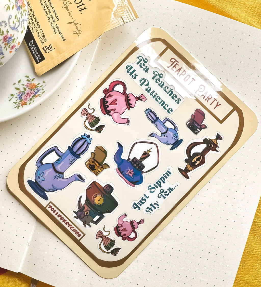 Teapot Party Sticker Sheet