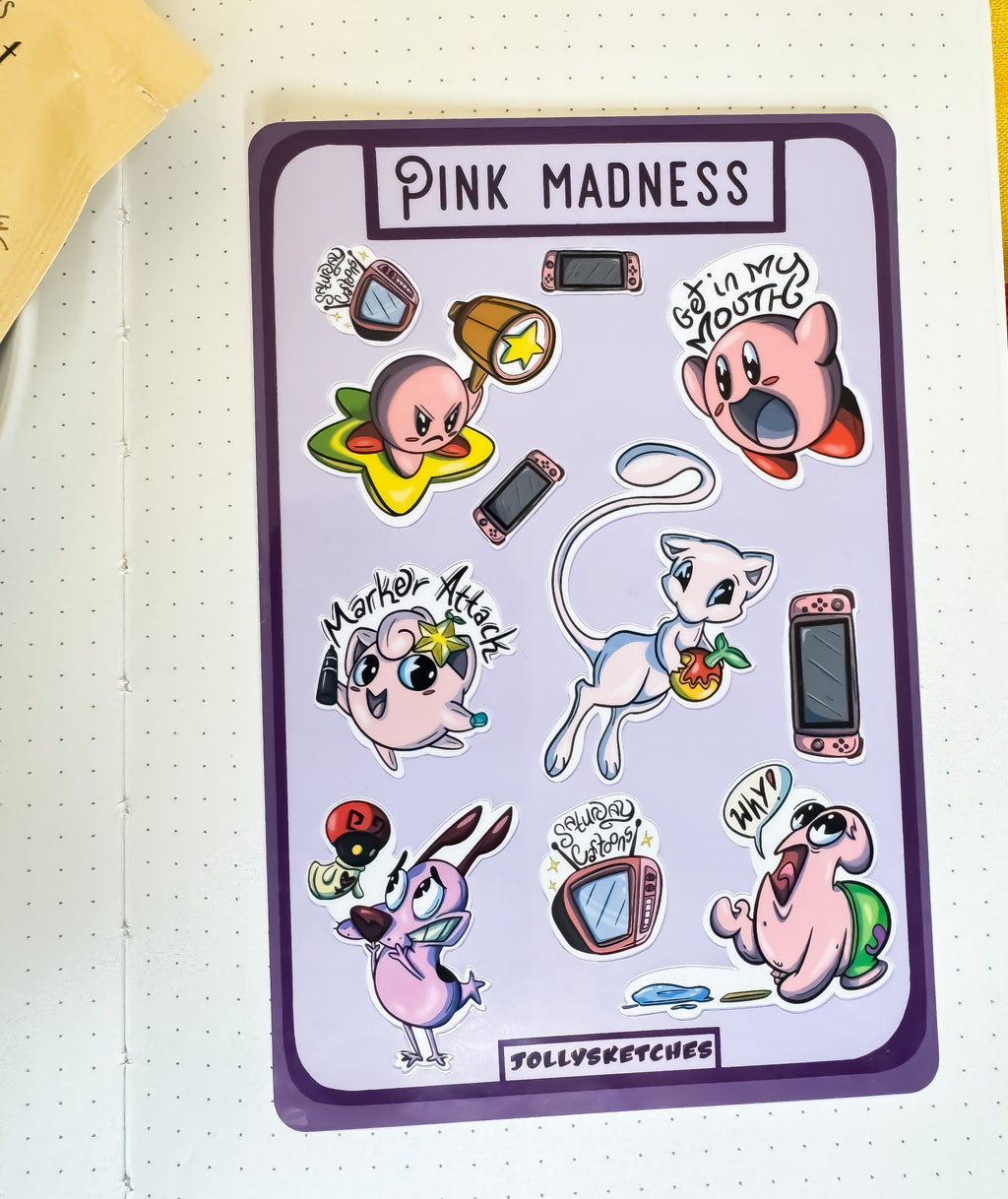 Pink Madness Sticker Sheet