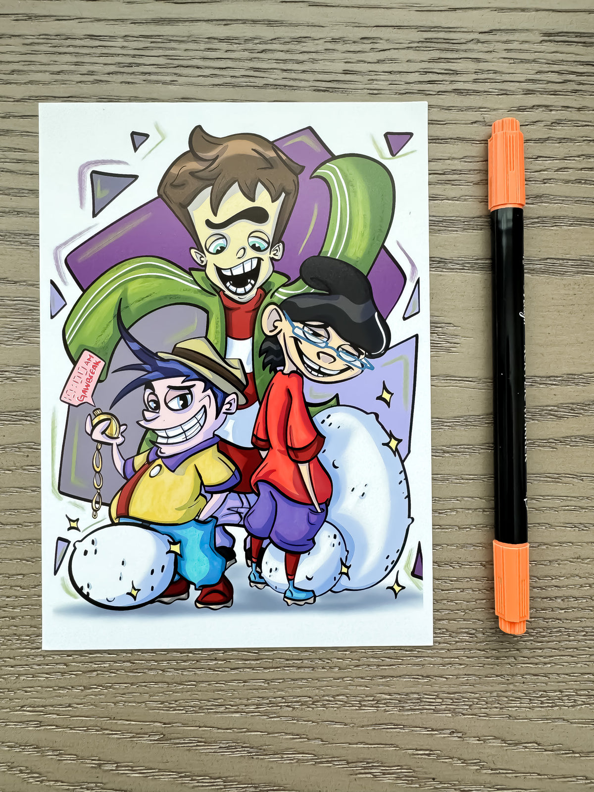 3 Scammers Print