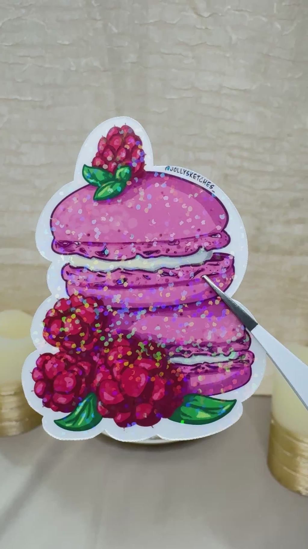 Raspberry Macaroons